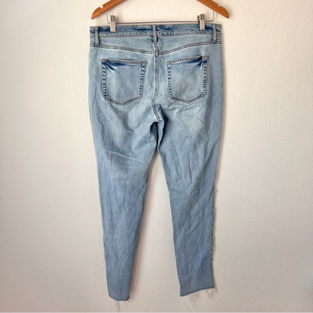 Loft Modern Skinny Pearl Embellished Jeans Sz 10 - Picture 5 of 6